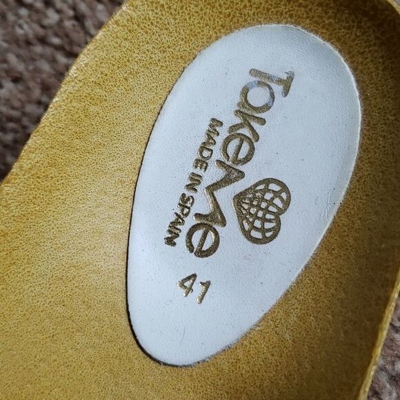 𝅺WOMEN'S TakeMe tan Leather Sandals Made in Spain size 41 - Picture 6 of 6